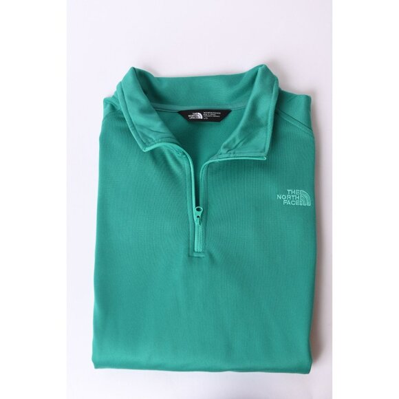 The North Face 1/4 Zip Womens L Teal Green Performance Tech Pullover Sweatshirt - Picture 11 of 11